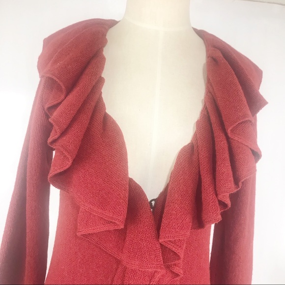 Beyond Threads Ruffle Duster Sweater Jacket - Picture 3 of 8